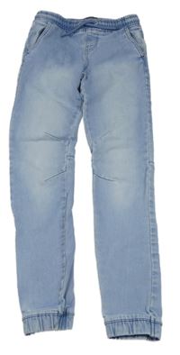 Světlemodré teplákové slim cuff rifle Denim Co.