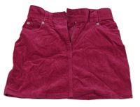 Fuchsiová manšestrová sukně
