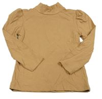 Hnědé triko se stojáčkem Dunnes