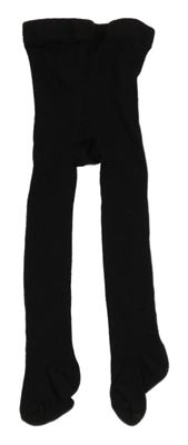 Černé žebrované punčocháče