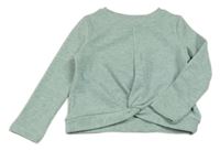 Zelená pruhovaná mikina s uzlem Topolino