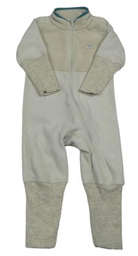 Světlešedý fleecovo/chlupatý funkční overal Wed'ze