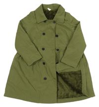 Khaki šusťákový zateplený kabát Shein