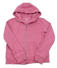 Tmavorůžová propínací mikina s kapucí F&F