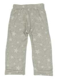 Světlešedé úpletové tepláky s hvězdami