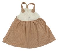 Starorůžovo-béžové laclové šaty s čumákem Nutmeg