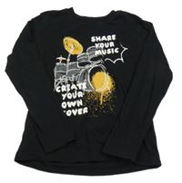 Černé triko s bicími Zeeman