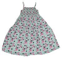 Tyrkysové puntíkaté šaty Yigga