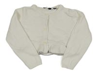 Smetanový propínací crop svetr Blue Seven