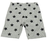 Šedé melírované elastické kraťasy s hvězdami Kiki&Koko