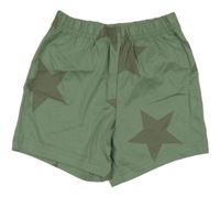 Khaki bavlněné kraťasy s hvězdami George