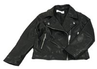 Černý koženkový podšitý křivák H&M