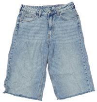 Světlemodré riflové loose kraťasy H&M