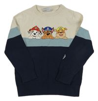 Béžovo-tmavomodrý svetr s Paw Patrol C&A