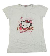 Bílé tričko s Hello Kitty Sanrio