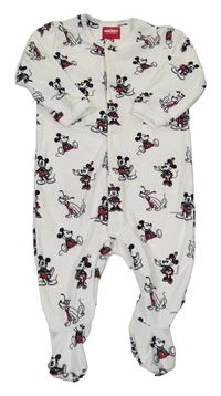 Bílý plyšový overal s Mickeym a přáteli Disney