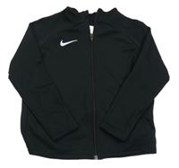 Černá sportovní funkční propínací mikina s logem Nike
