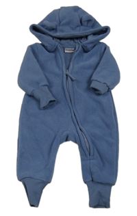 Modrá fleecová kombinéza s kapucí Ergee