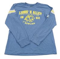 Modré triko s nápisy H&M