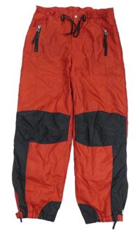 Červeno-černé šusťákové oteplovačky 