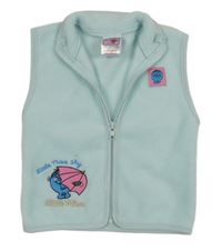 Světlemodrá propínací fleecová vesta s Little Miss 