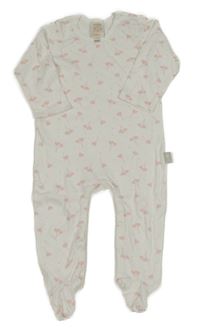 Bílo-růžový vzorovaný overal 