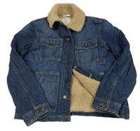 Tmavomodrá zateplená riflová bunda M&S