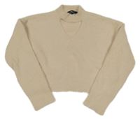 Pudový crop svetr New Look