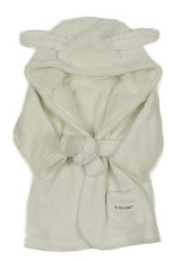 Bílý plyšový župan s kapucí George