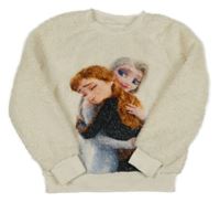 Smetanová chlupatá mikina s Frozen C&A