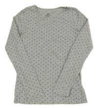 Šedé puntíkaté triko H&M