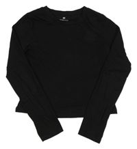 Černé crop triko H&M
