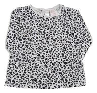 Bílo-černé leopardí triko H&M