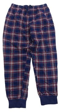 Tmavomodro-vínovo-bílé kostkované pyžamové kalhoty zn. H&M