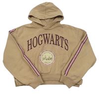 Písková crop mikina s kapucí a potiskem - Harry Potter H&M