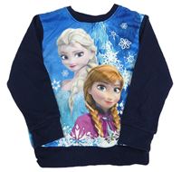 Tmavomodrá mikina s Annou a Elsou Disney