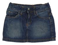 Tmavomodrá riflová sukně Hema