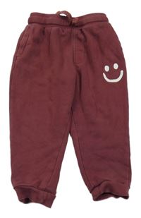 Vínové tepláky se smajlíkem George