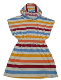 Bílo-barevný pruhovaný froté župan s kapucí Regatta