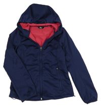 Tmavomodrá softshellová funkční bunda s kapucí Crane