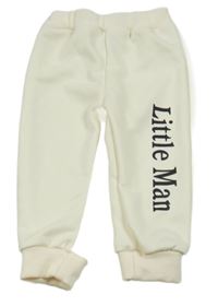 Smetanové tepláky s nápisem 