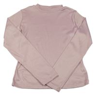 Lila žebrované crop triko 