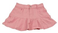 Růžová riflová sukně 
