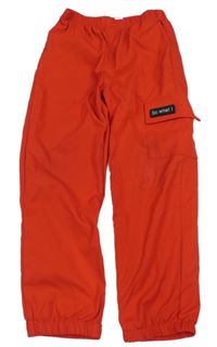 Červené cargo cuff kalhoty Shein