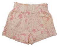 Světlerůžové kraťasy s Minnie a Daisy Primark