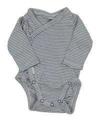 Bílo-modré pruhované zavinovací body H&M