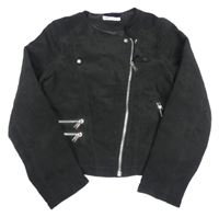 Černý semišový crop křivák H&M