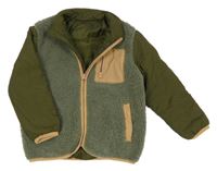 Khaki-béžová šusťákovo/huňatá podšitá bunda Dunnes