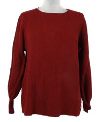 Dámský karmínový žebrovaný svetr Triangle 