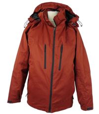 3v1 - Pánská karmínová šusťáková celoroční bunda s kapucí Hi Gear 